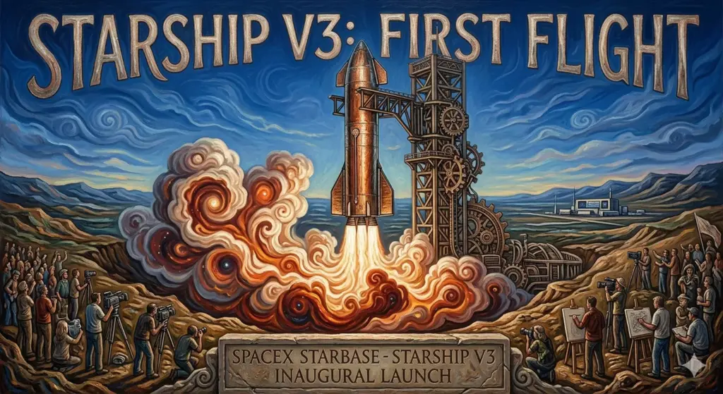How SpaceX launches Starship V3 for the first time but with no Booster on Return 2 SpaceX launches Starship V3