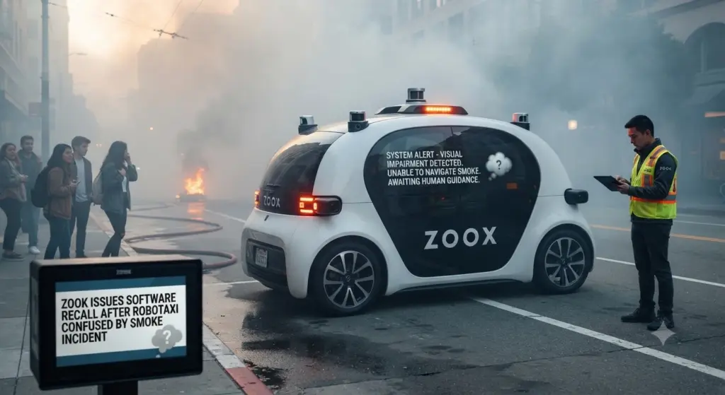 Zoox Robotaxi Issues Software Recall After Robotaxi Confused by Heavy Smoke 2 Zoox Robotaxi Issues Software Recall