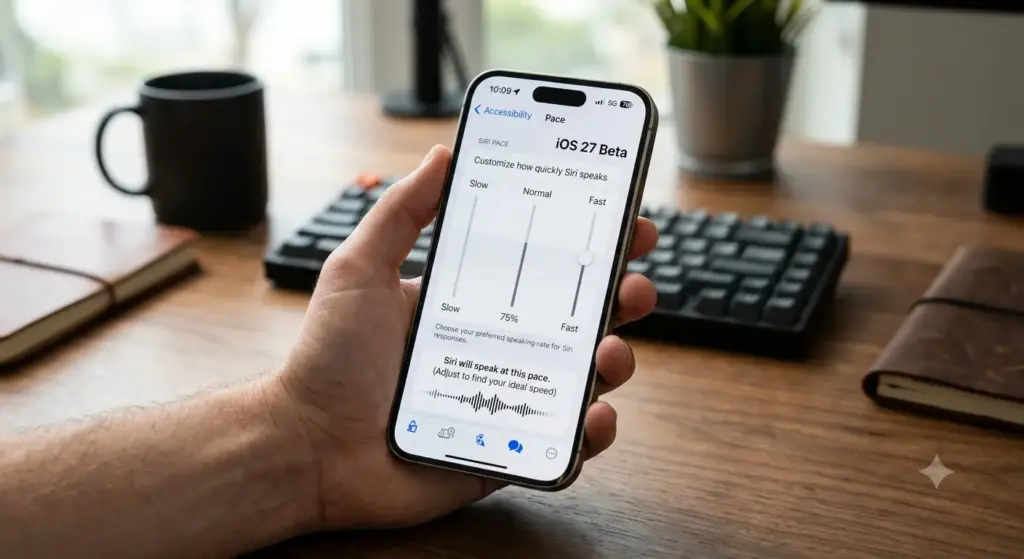 You can customize Siri's pace in iOS 27 beta